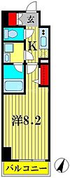 AcseedsTower新都心 1Kの間取図画像