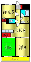 サンハイツ石田 3DKの間取図画像