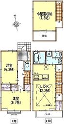 サンライズ大宮 2SLDKの間取図画像