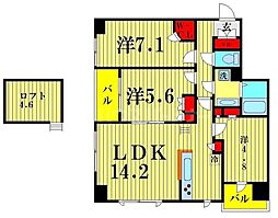 COMFORIA大宮 2LDKの間取図画像