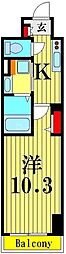 URBANSKYLINEOMIYA 1Kの間取図画像
