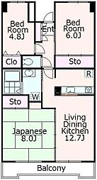 グランドール大宮 3LDKの間取図画像