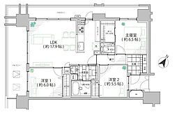CREST CITY RESIDENCE 801 3LDKの間取り