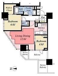 間取図画像 2LDK