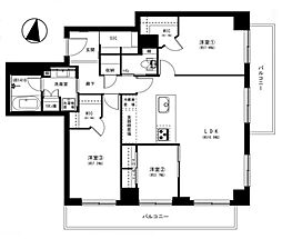 新神楽坂ハウス 3LDKの間取図画像