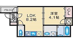 ＦＤＳ吹田I番館 3階1LDKの間取り