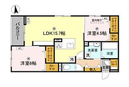 間取図画像 2LDK