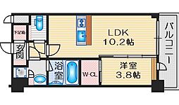 スプランディッド江坂III 5階1LDKの間取り