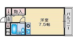 エスポワールミヤビ 3階ワンルームの間取り