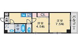 センターポイント吉志部 3階2Kの間取り