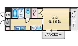 ウイニング・パラ江坂 5階1Kの間取り