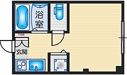 ハイムタケダＴ−3 3階ワンルームの間取り