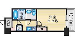 アドバンス江坂ラシュレ 1Kの間取図画像