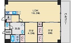 内田ロイヤルハイツ 2LDKの間取図画像