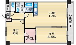 パーク・ヴイラ 2LDKの間取図画像