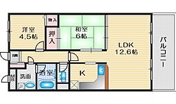 ボンヌ愛 2LDKの間取図画像