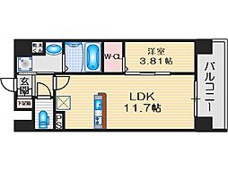 WORVE吹田江坂 1LDKの間取図画像