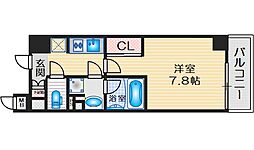 THEMUTUAL江坂 1Kの間取図画像