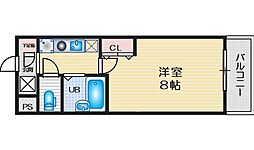 K・緑地 1Kの間取図画像