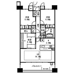 ディーグラフォート千里中央 3LDKの間取図画像