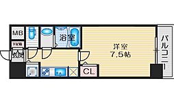 エスレジデンス江坂エミネンス 1Kの間取図画像