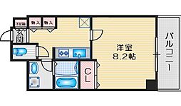 ドライバウム江坂 1Kの間取図画像