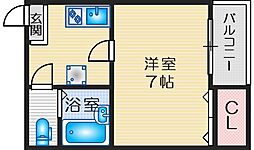 REBANGA江坂AP ワンルームの間取図画像