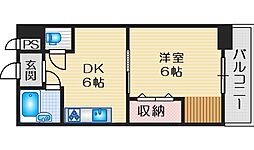第11関根マンション 1DKの間取図画像