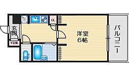 フラワーマンション 1Kの間取図画像