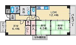 ビフォーレ千里 3LDKの間取図画像