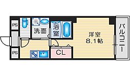 ルミエナ東三国 1Kの間取図画像