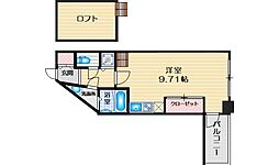 フォレステージュ江坂垂水町 ワンルームの間取図画像