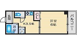 サンクリエイト江坂 1Kの間取図画像