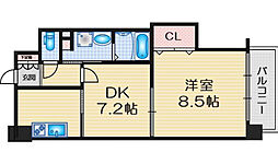 サウスアルカディア 1DKの間取図画像