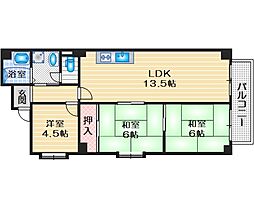 シャンボールメゾン曽根 3LDKの間取図画像
