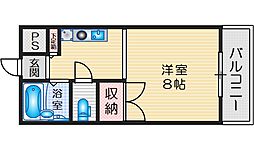 グランピーノ春日 ワンルームの間取図画像