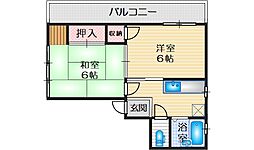 マンショングリーン 2Kの間取図画像