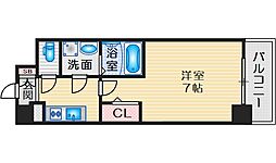 エスプレイス江坂レジデンス 1Kの間取図画像