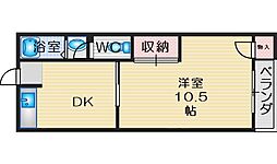 円山台ロイヤル 1DKの間取図画像