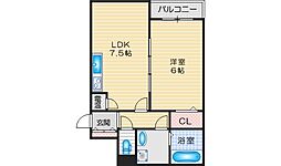 ARTTENDOEAST 1LDKの間取図画像