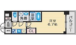 MAXIVCROS江坂 1Kの間取図画像