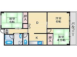 マンションにぎわい 3LDKの間取図画像