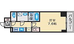 S-RESIDENCEESAKALible 1Kの間取図画像