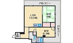 ロハス江坂 2LDKの間取図画像