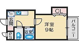 ピュアフォレスト 1Kの間取図画像