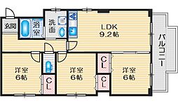 プリムール 3LDKの間取図画像
