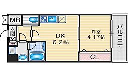 PREGIOESAKA2 1DKの間取図画像