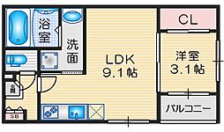 Wood Garden II 1LDKの間取図画像