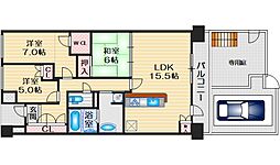 ジオ千里桃山台1番館 3LDKの間取図画像