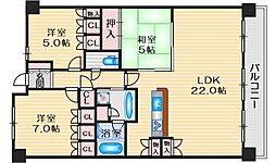 ライオンズ南千里佐竹台グランハートソレイユヴィラ 3LDKの間取図画像